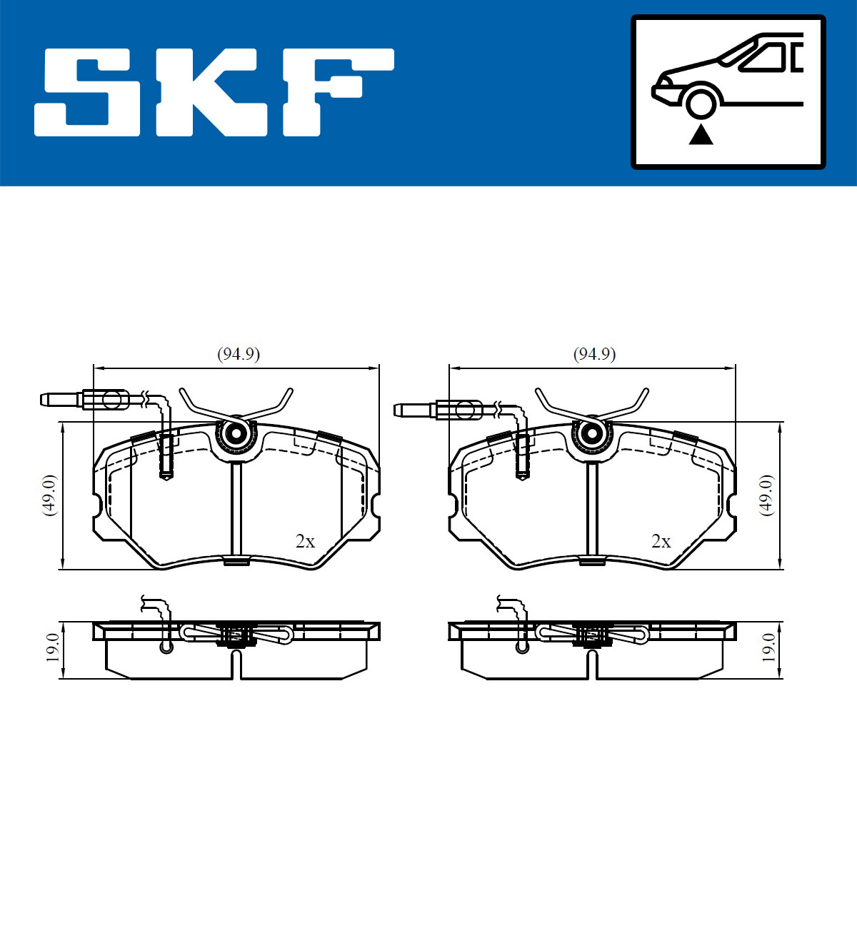 SKF Remblokset VKBP 81033 E