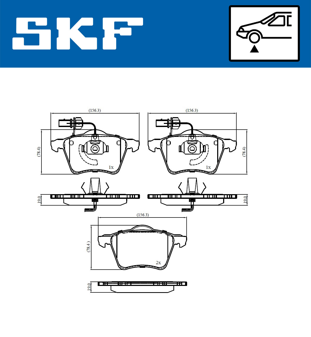 Remblokset SKF VKBP 81036 E