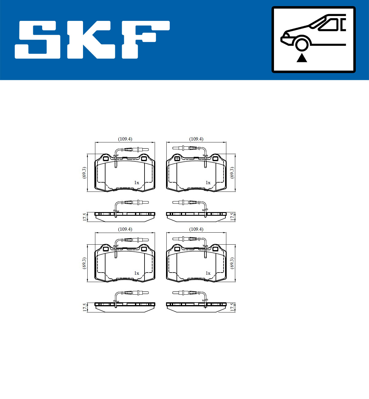 SKF Remblokset VKBP 81039 E