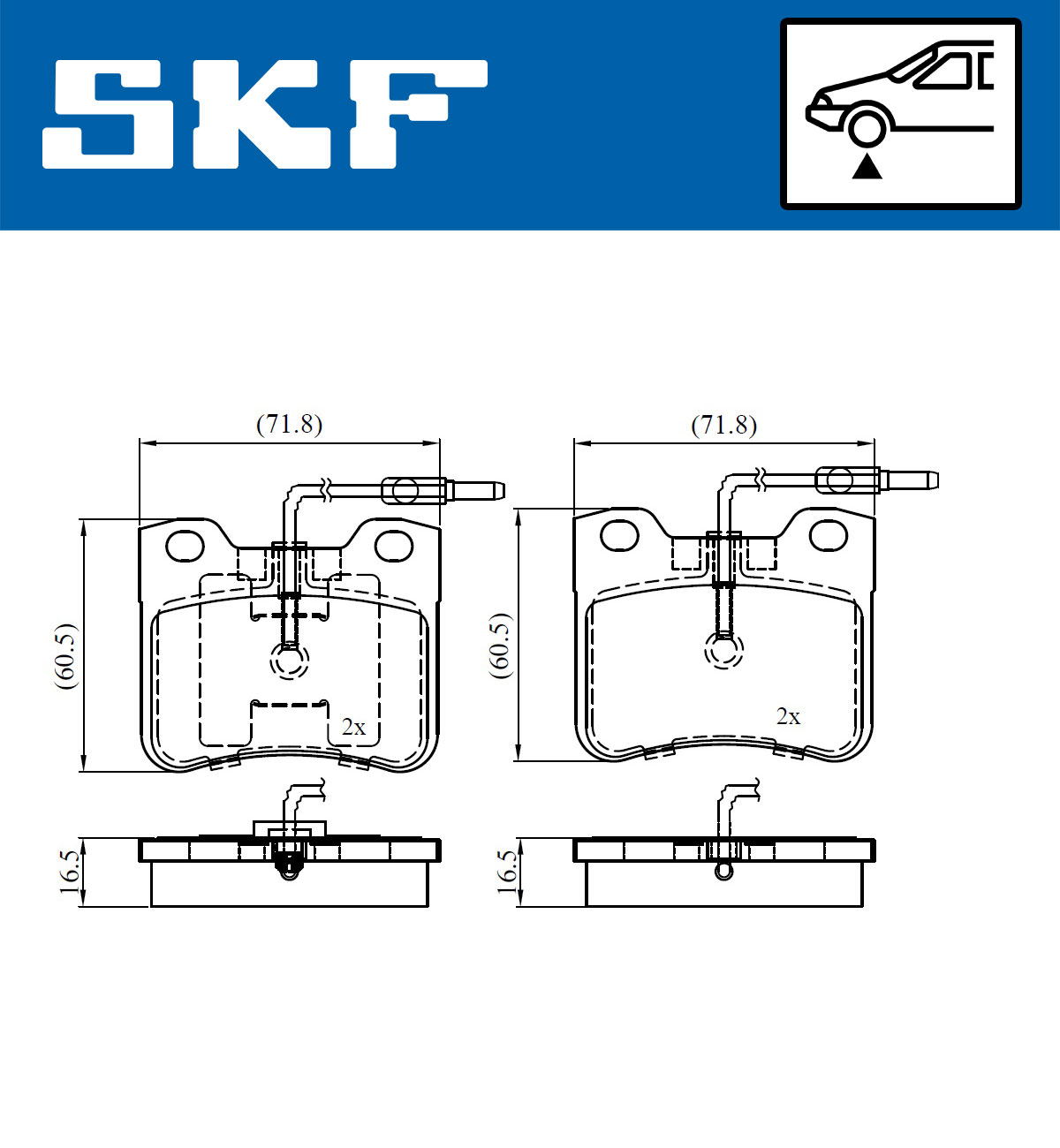 Remblokset SKF VKBP 81054 E