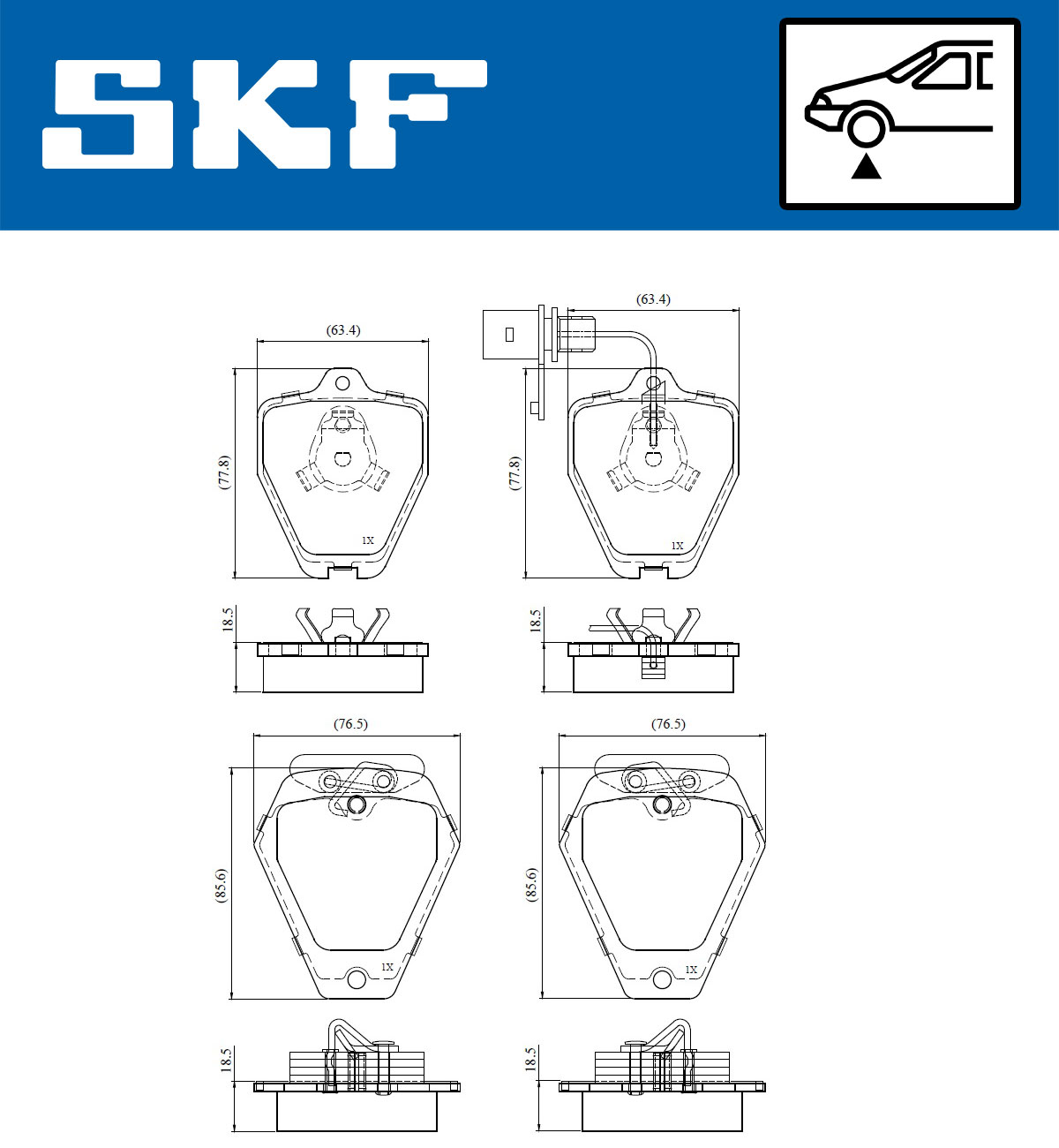 Remblokset SKF VKBP 81063 E