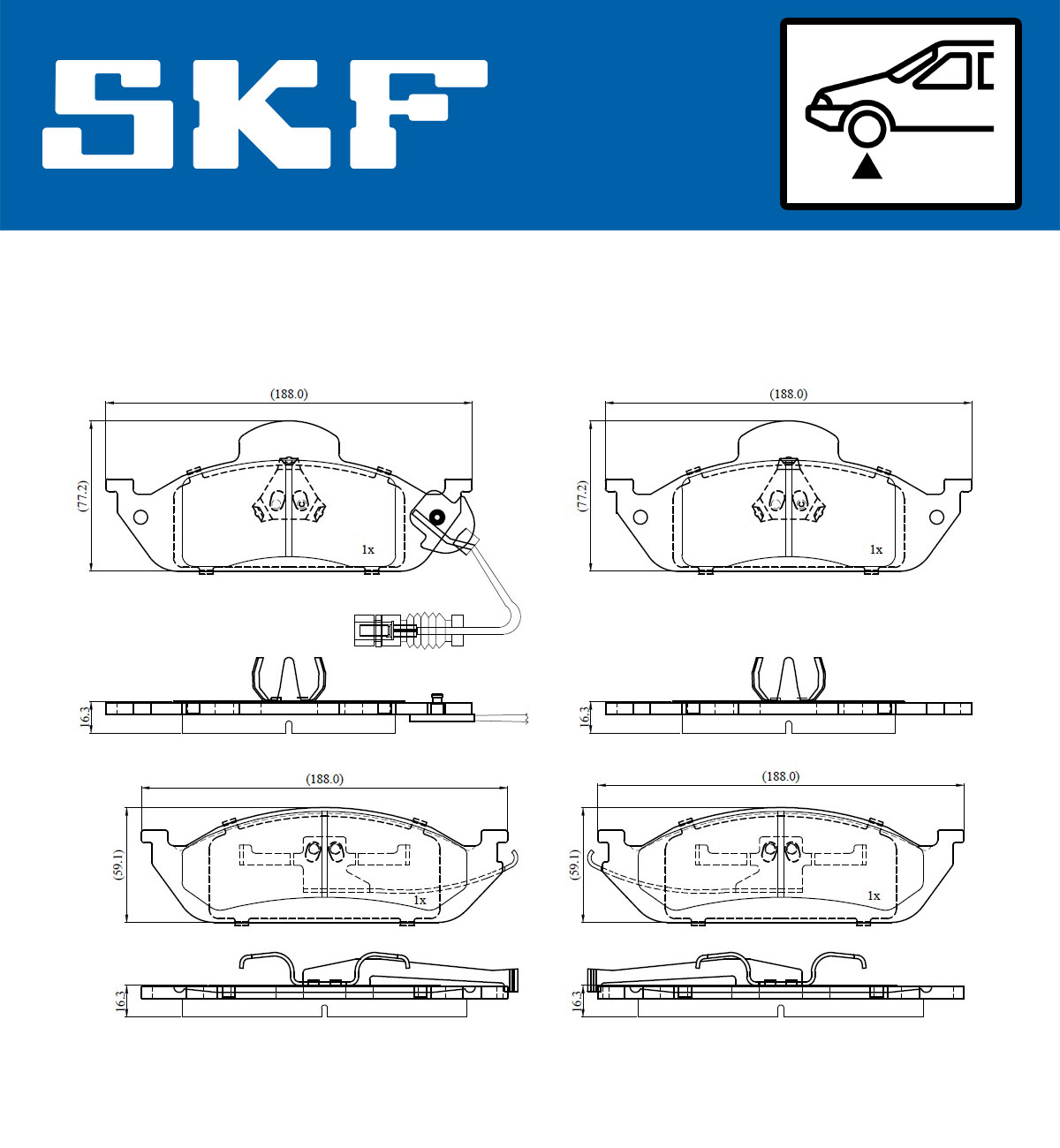 SKF Remblokset VKBP 81065 E