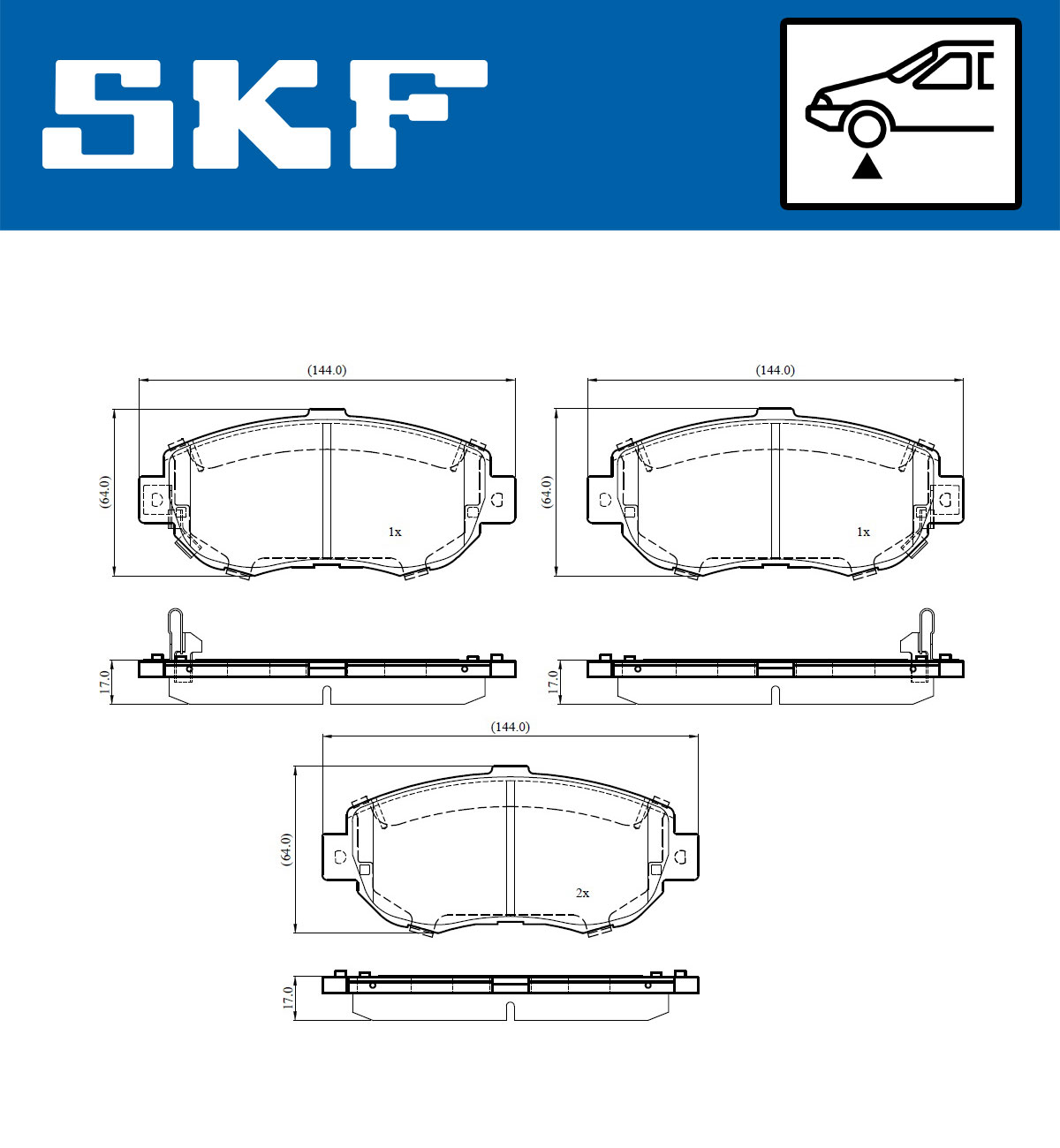 Remblokset SKF VKBP 81124 A