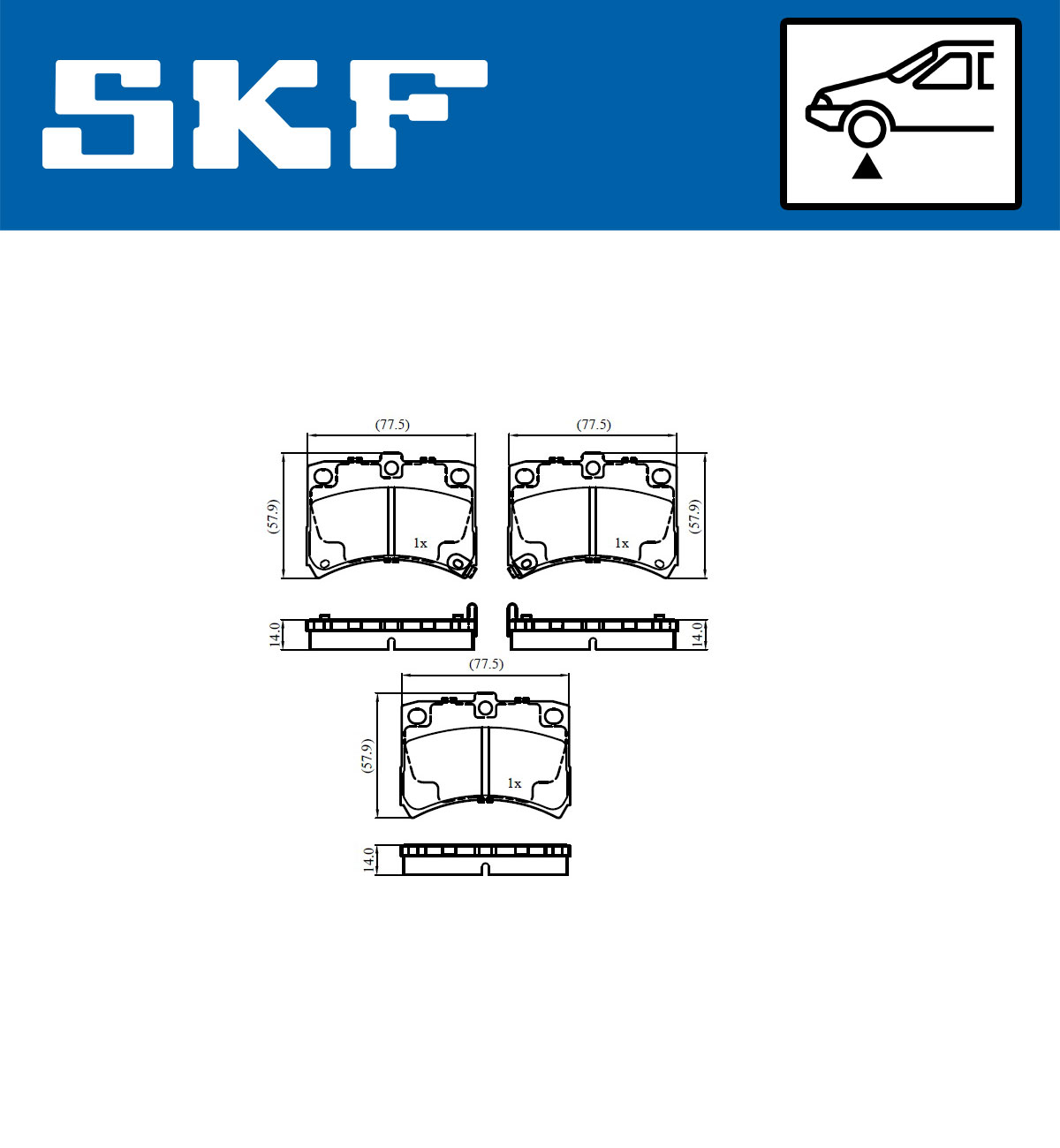 Remblokset SKF VKBP 81125 A