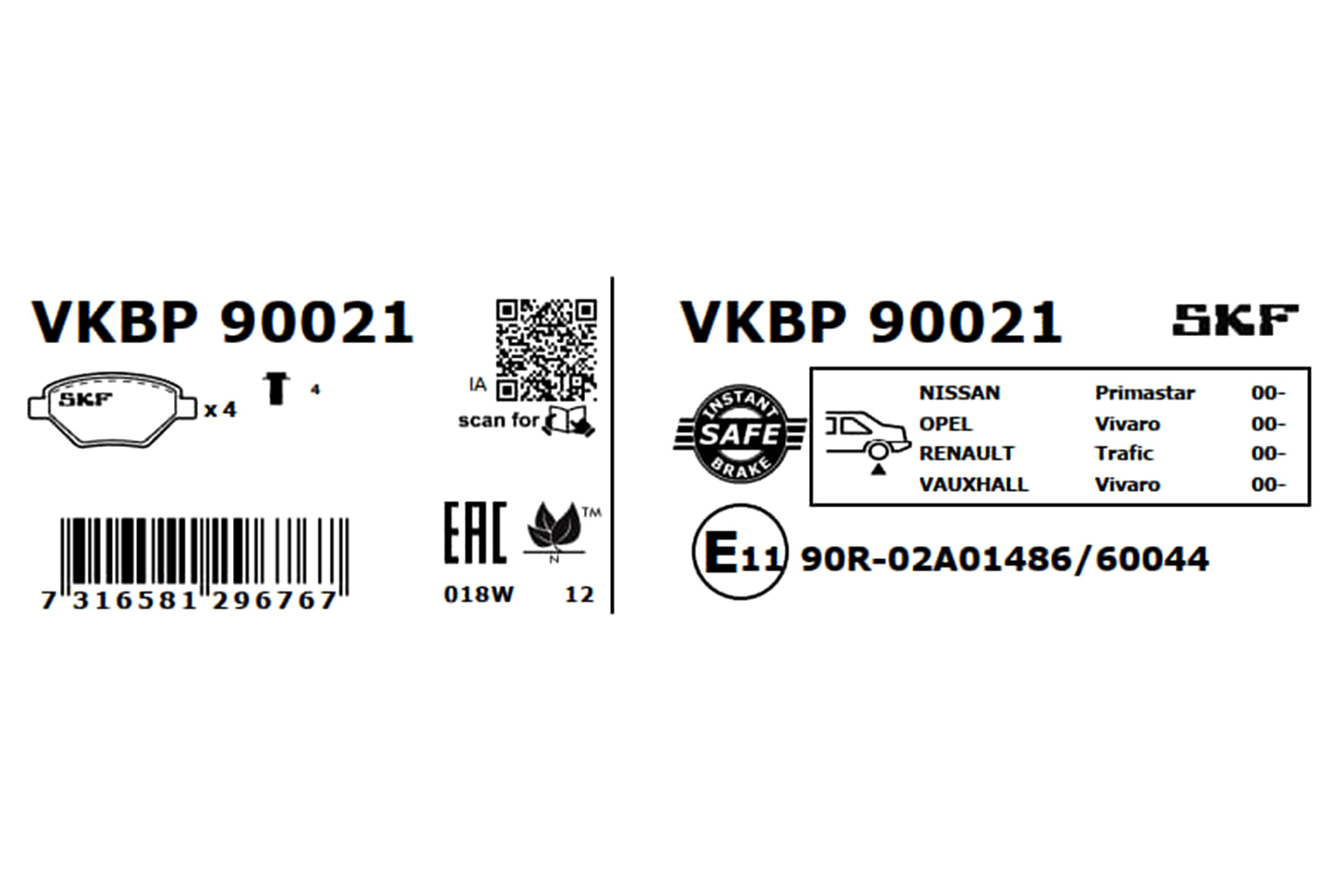 SKF Remblokset VKBP 90021