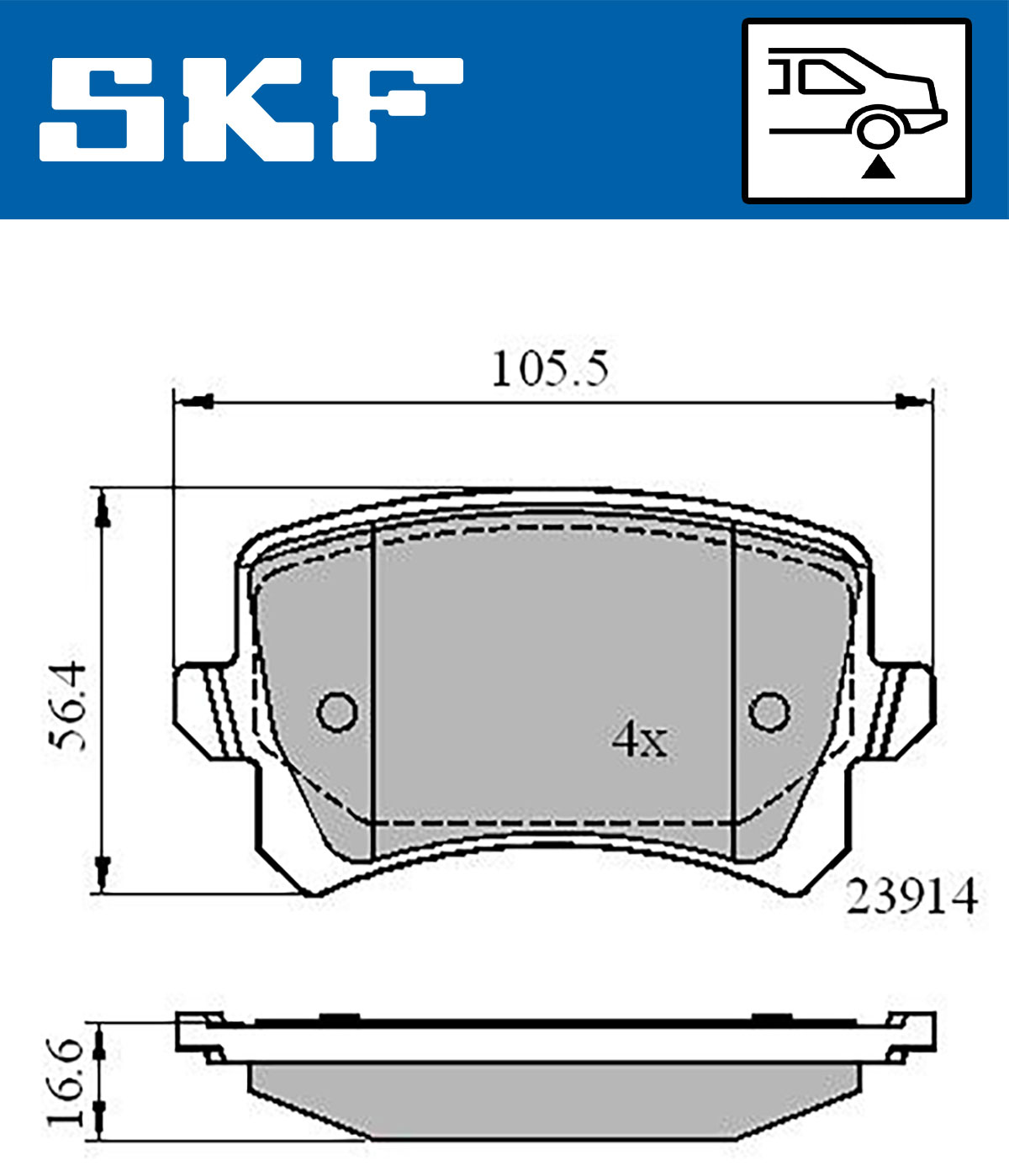 SKF Remblokset VKBP 90023