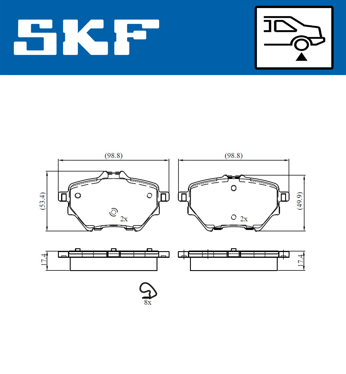 SKF Remblokset VKBP 90101