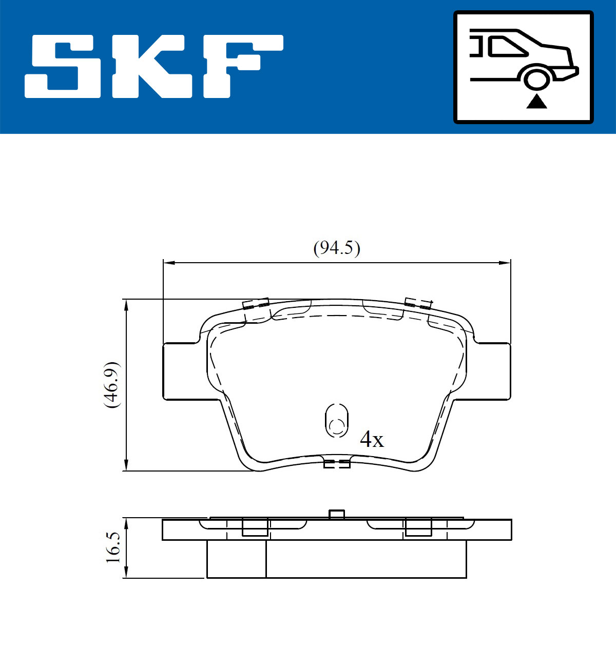 Remblokset SKF VKBP 90172