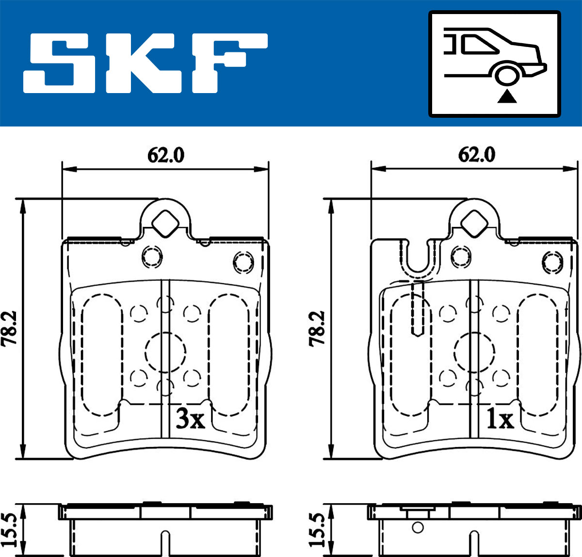 SKF Remblokset VKBP 90199