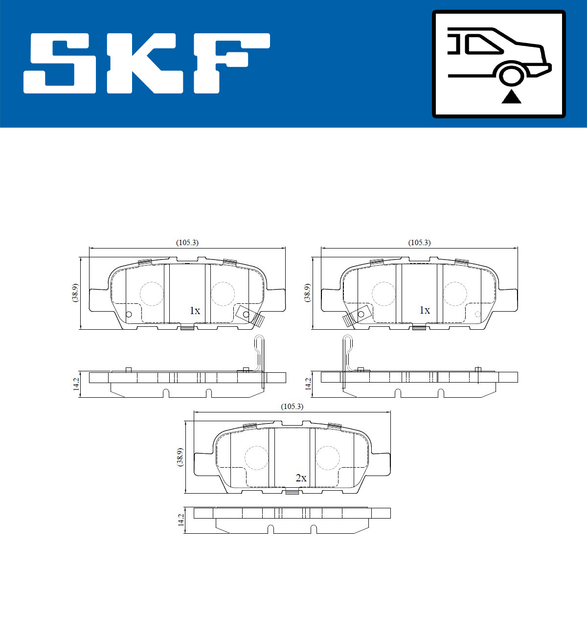 SKF Remblokset VKBP 90204 A