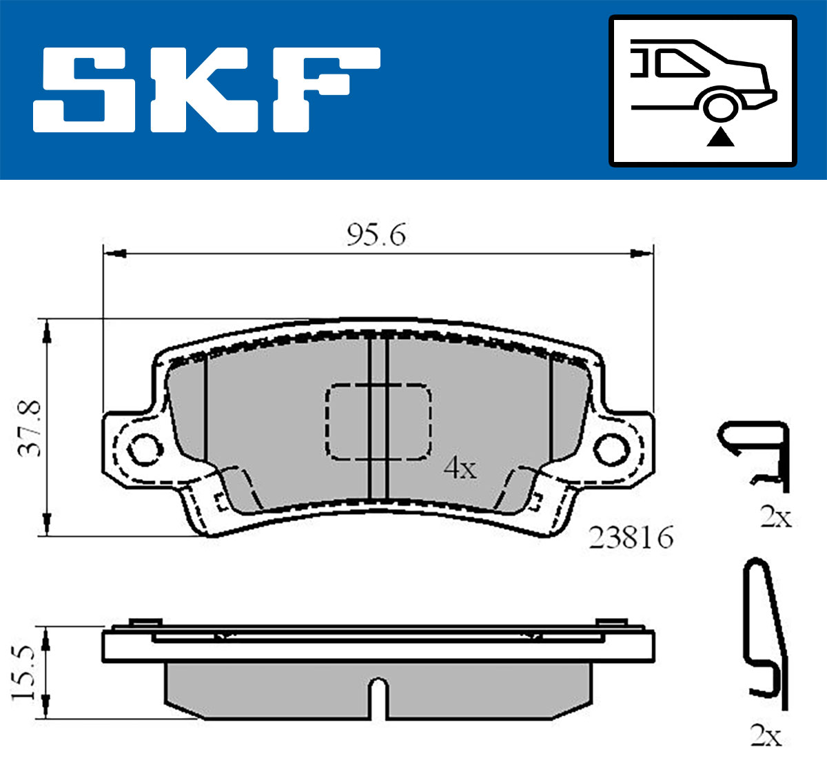 SKF Remblokset VKBP 90208 A