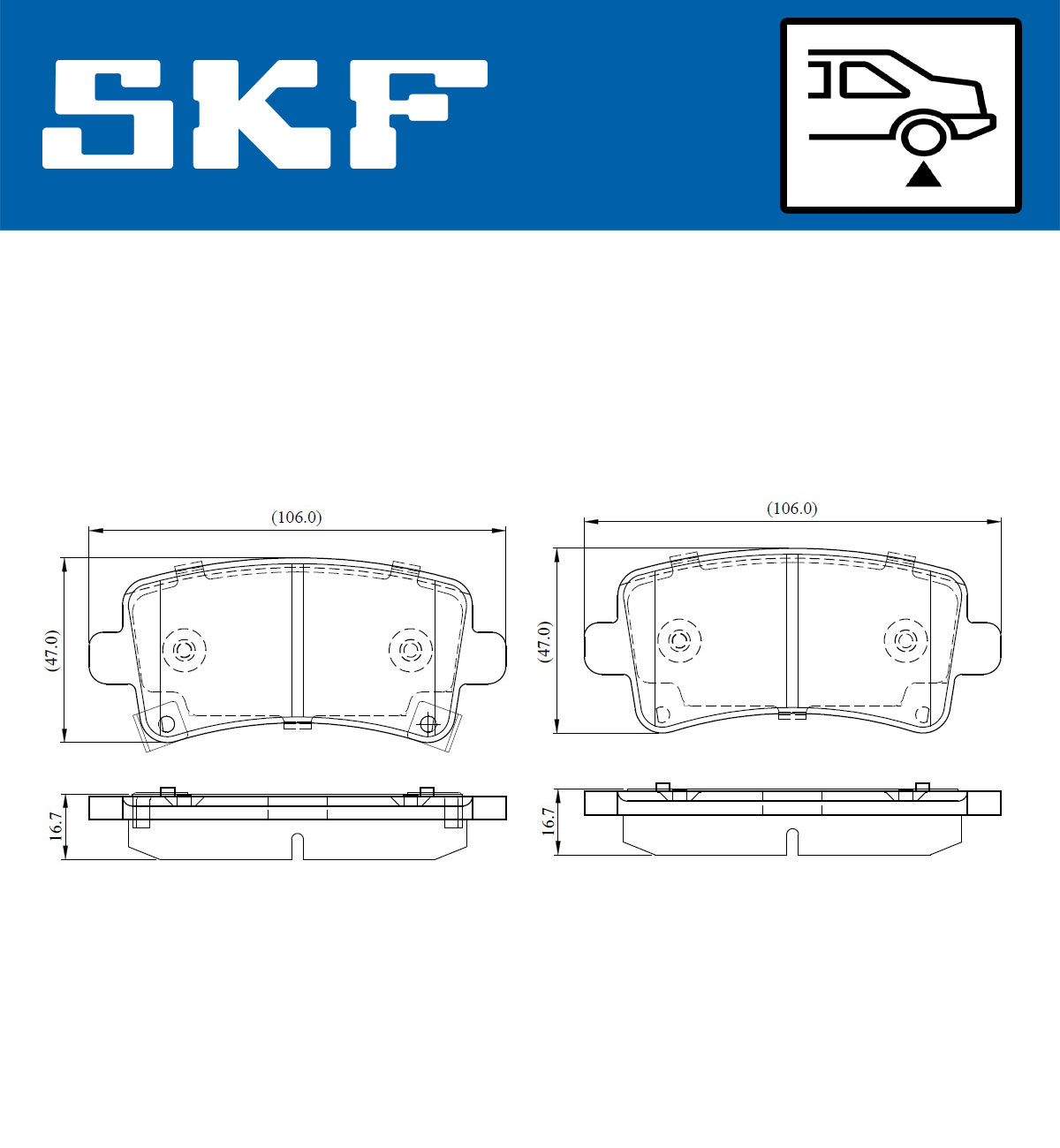 Remblokset SKF VKBP 90214 A