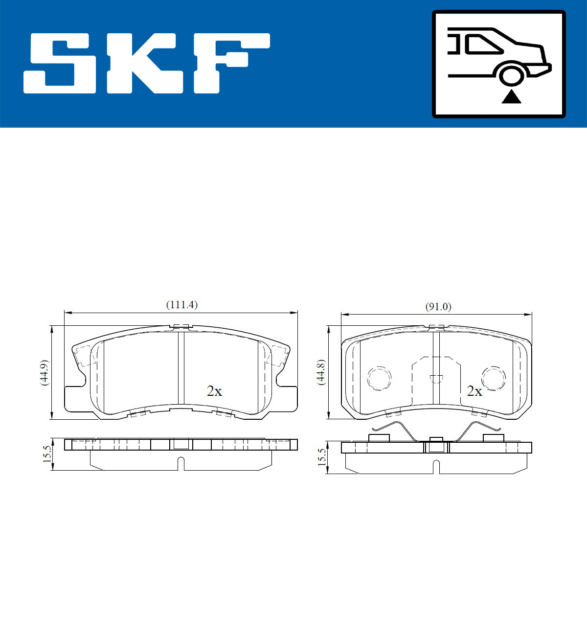 Remblokset SKF VKBP 90222