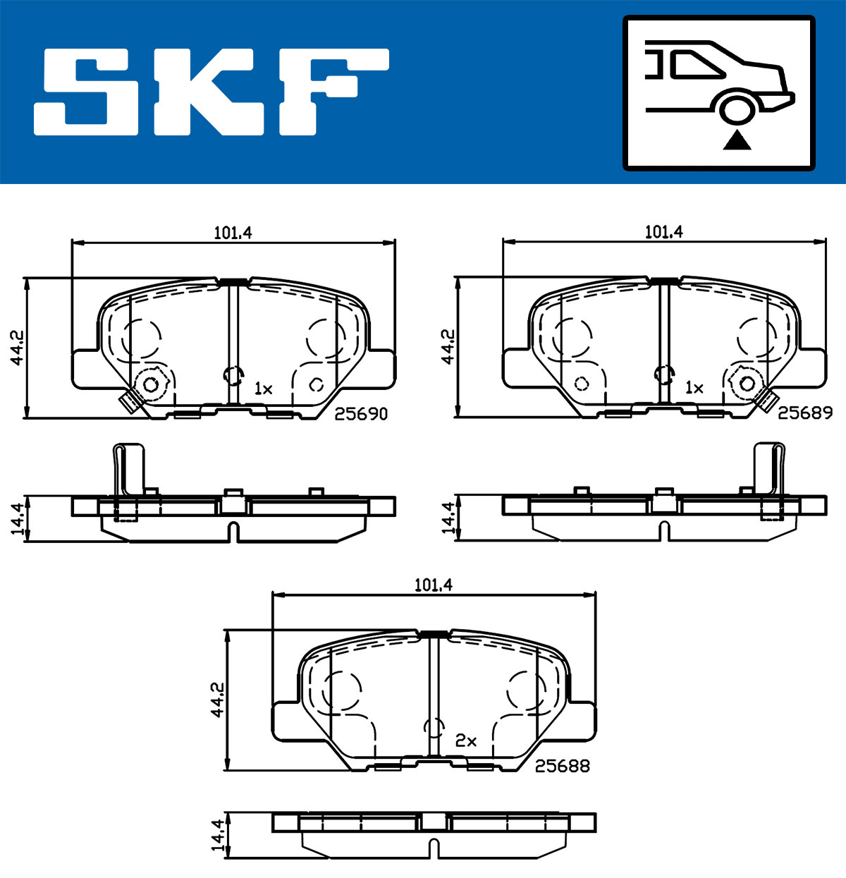 Remblokset SKF VKBP 90253 A