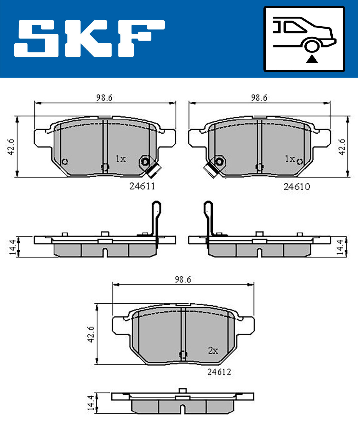 Remblokset SKF VKBP 90282 A