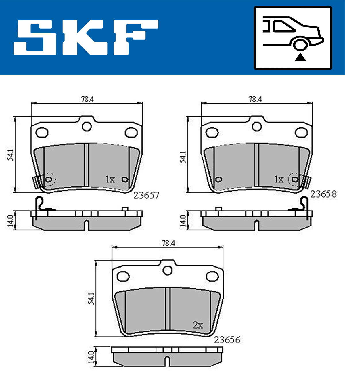 Remblokset SKF VKBP 90288 A