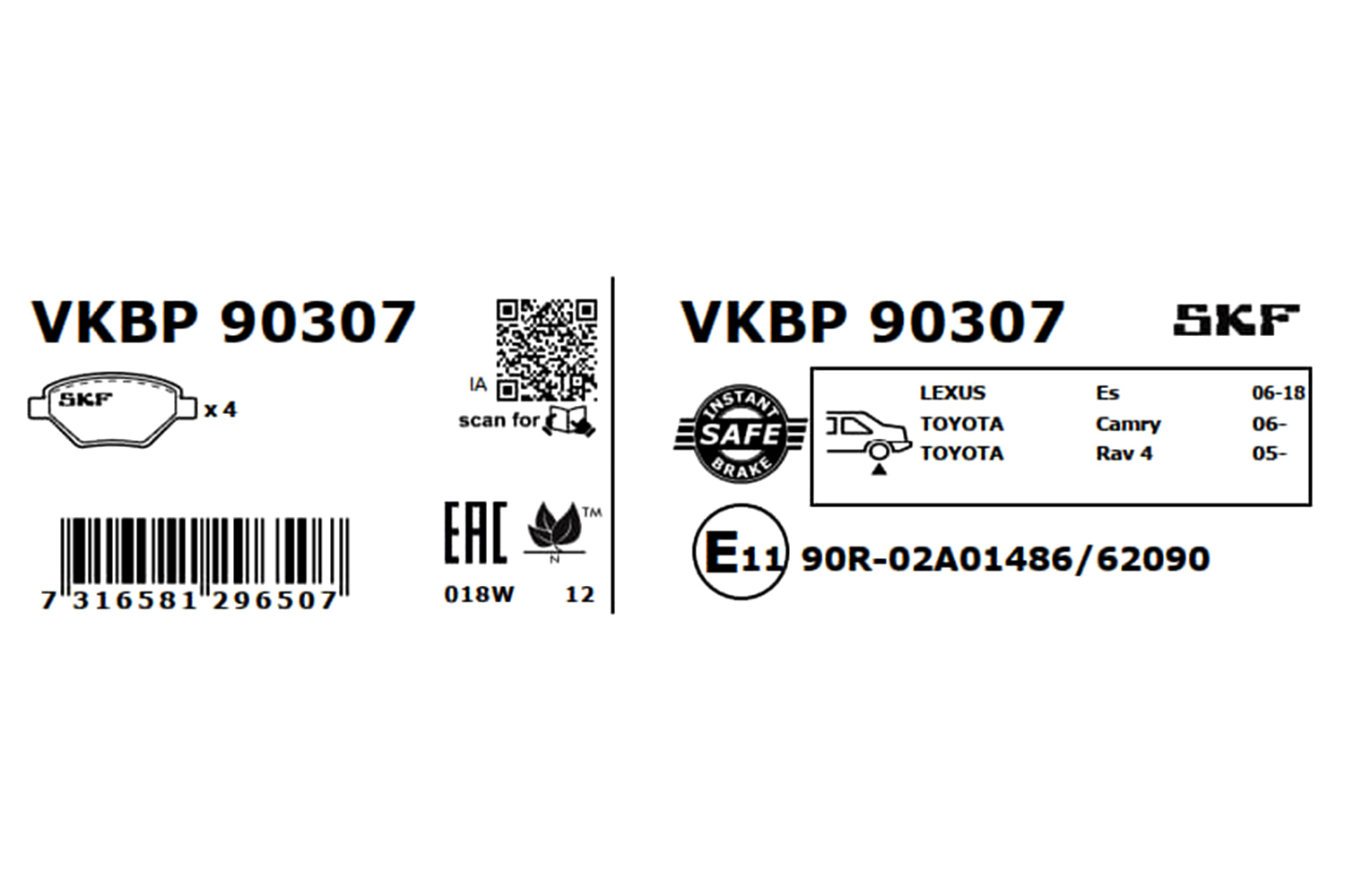 SKF Remblokset VKBP 90307