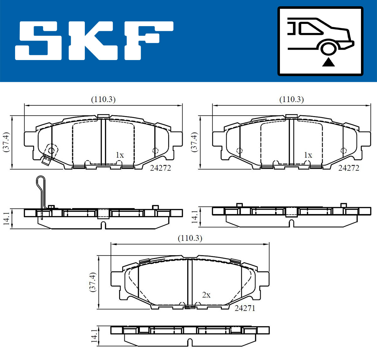 Remblokset SKF VKBP 90357 A