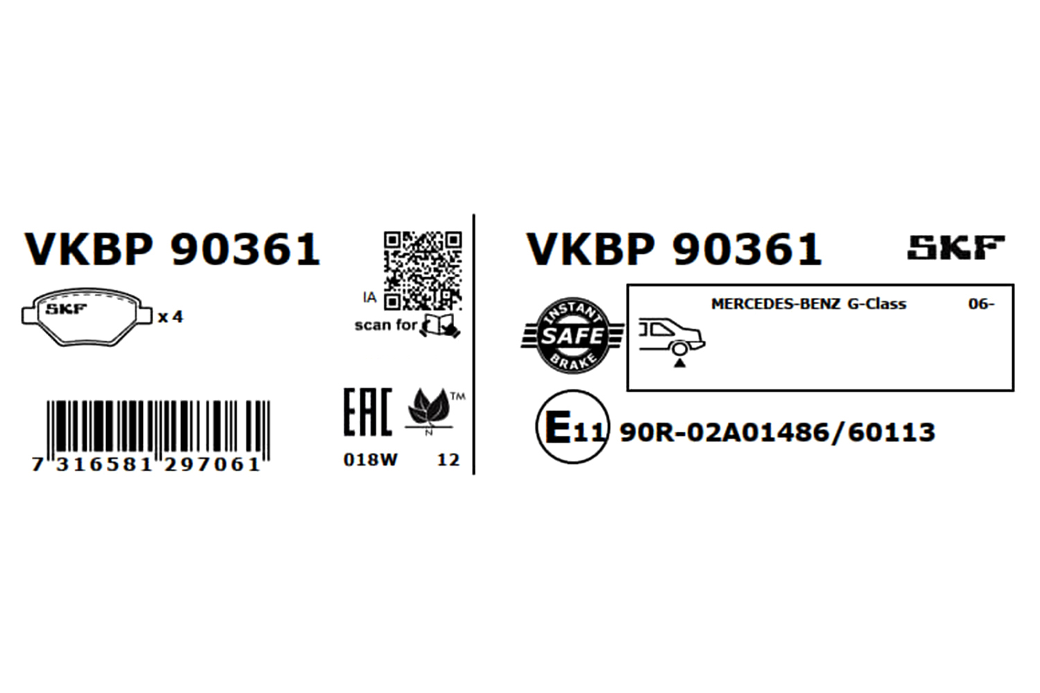 SKF Remblokset VKBP 90361