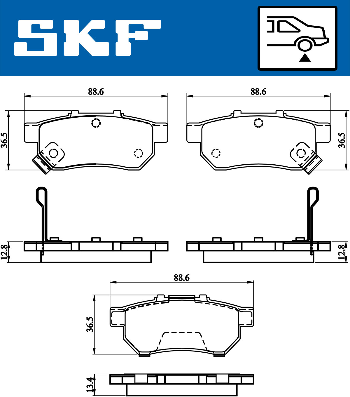 Remblokset SKF VKBP 90381 A