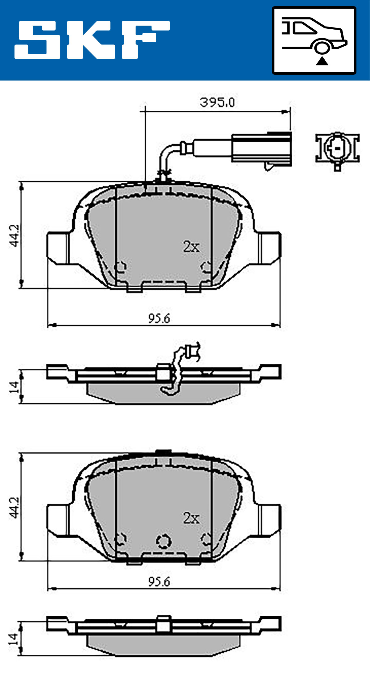 Remblokset SKF VKBP 90391 E