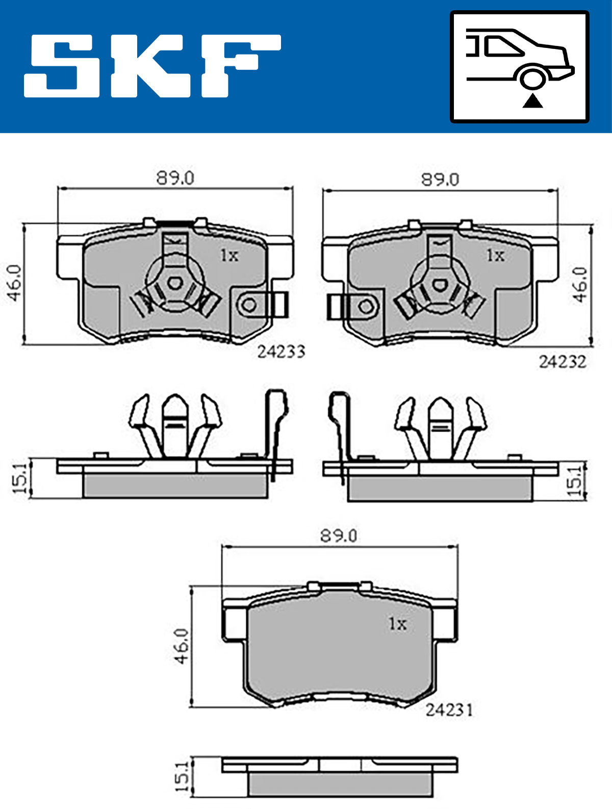 Remblokset SKF VKBP 90397 A