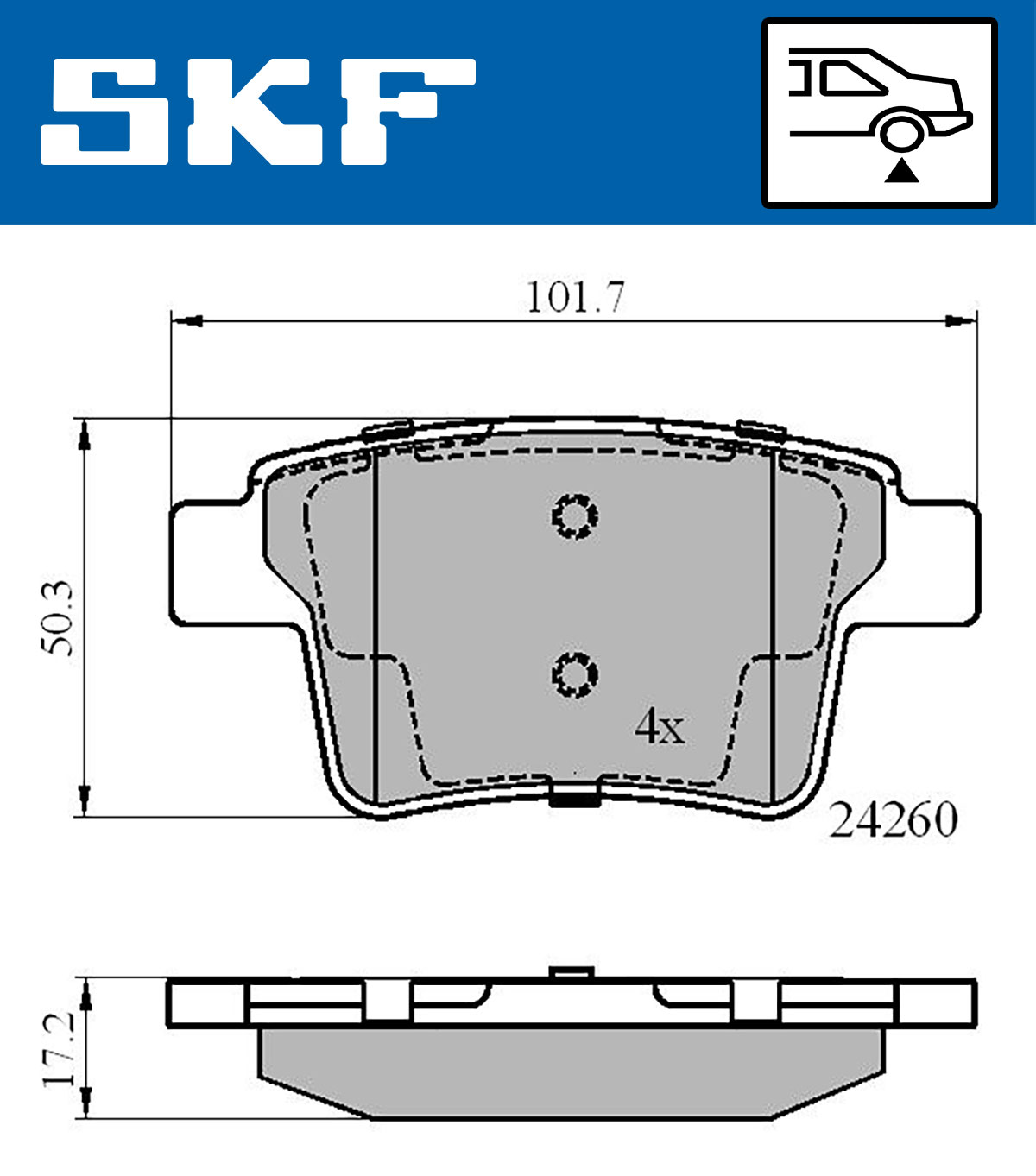 SKF Remblokset VKBP 90407