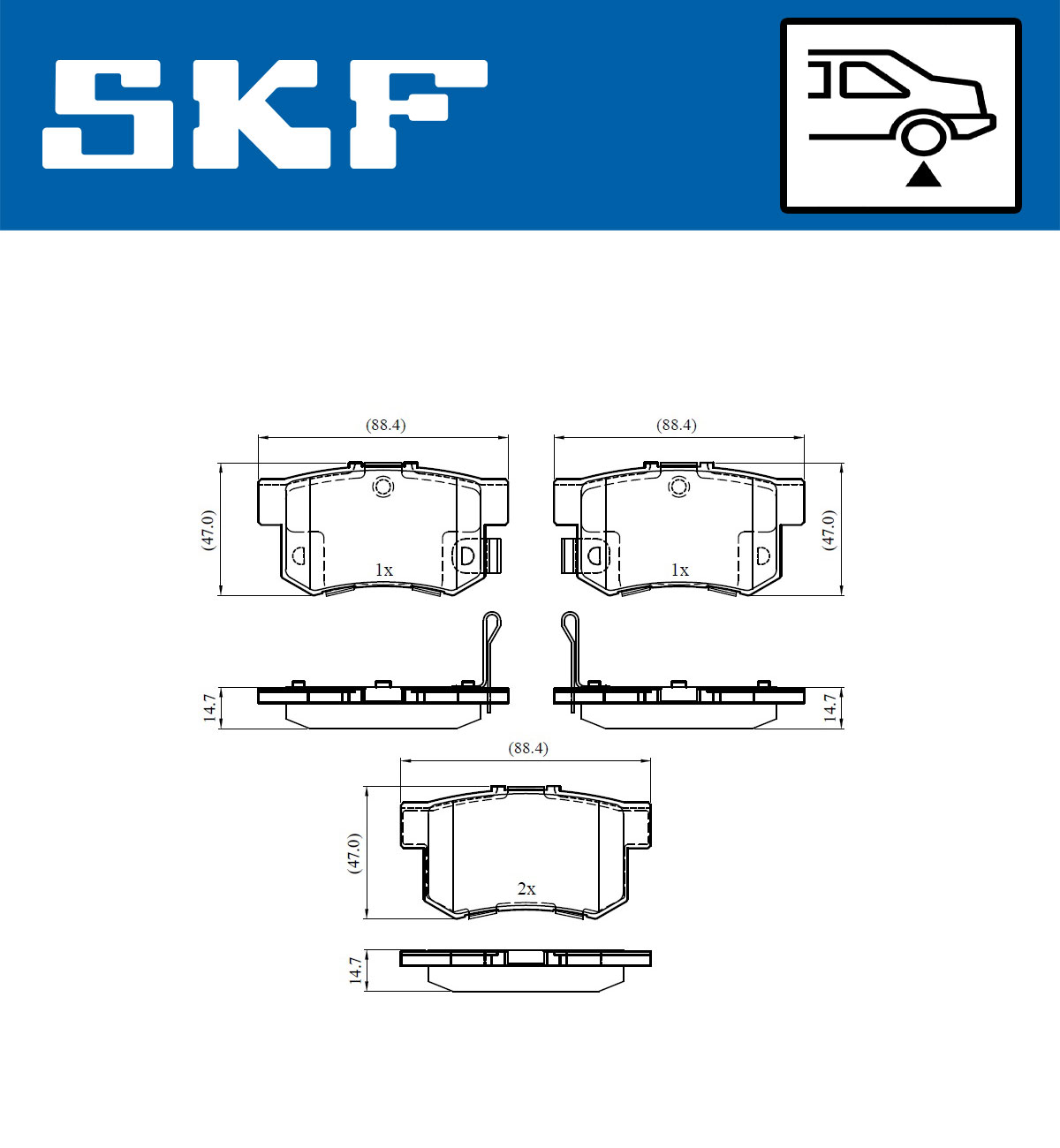 Remblokset SKF VKBP 90451 A