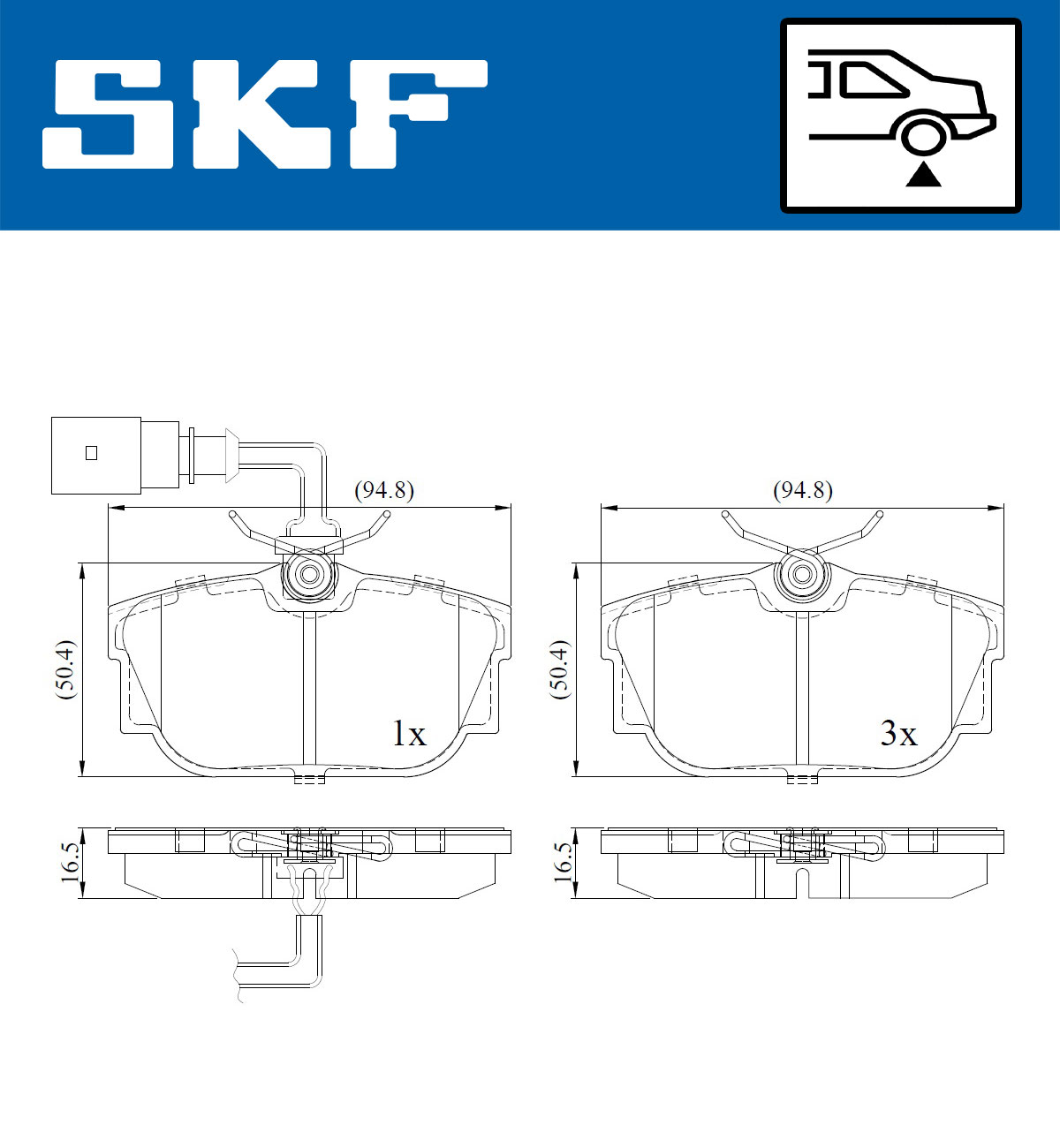 Remblokset SKF VKBP 90493 E