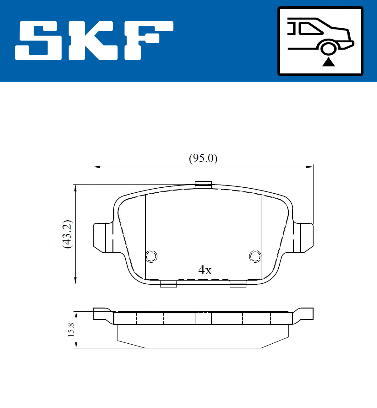 Remblokset SKF VKBP 90498