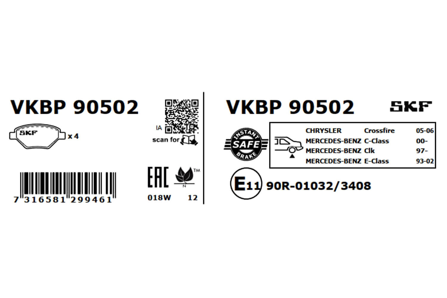 SKF Remblokset VKBP 90502