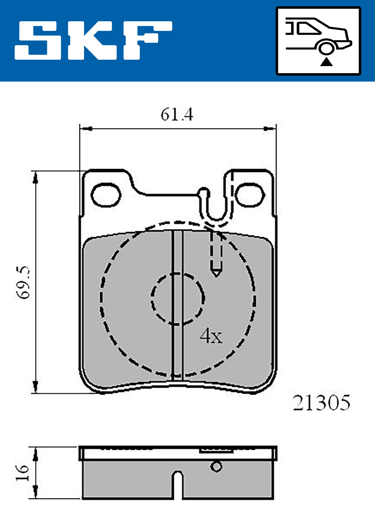 Remblokset SKF VKBP 90502