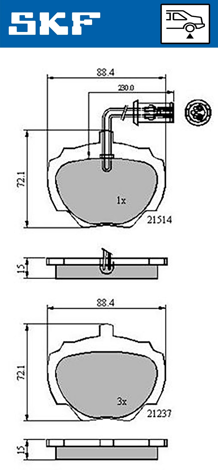 Remblokset SKF VKBP 90506 E