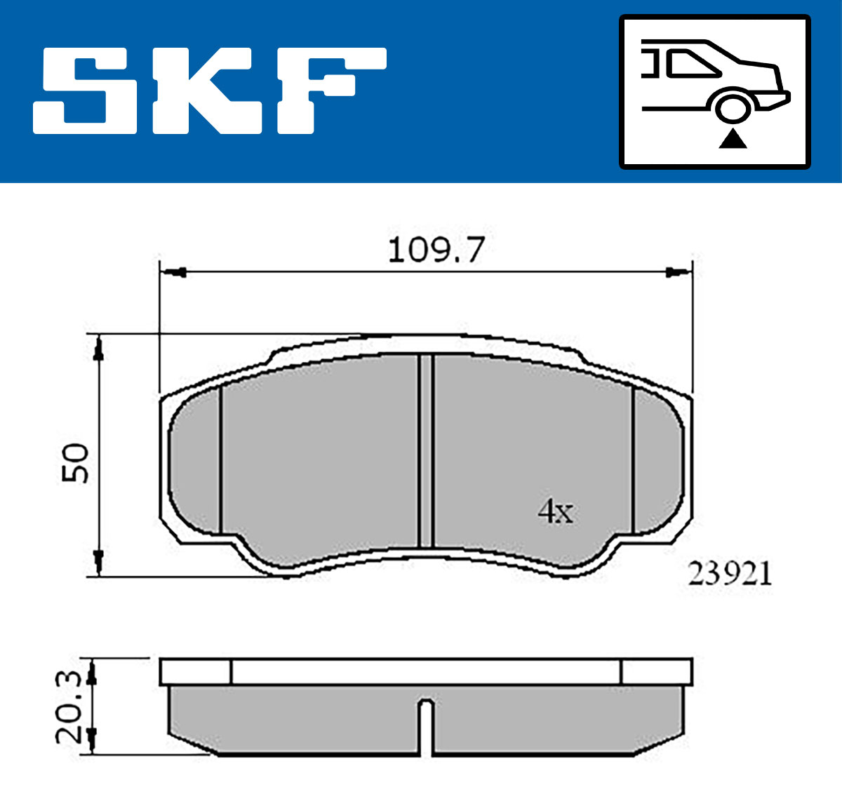 SKF Remblokset VKBP 90510