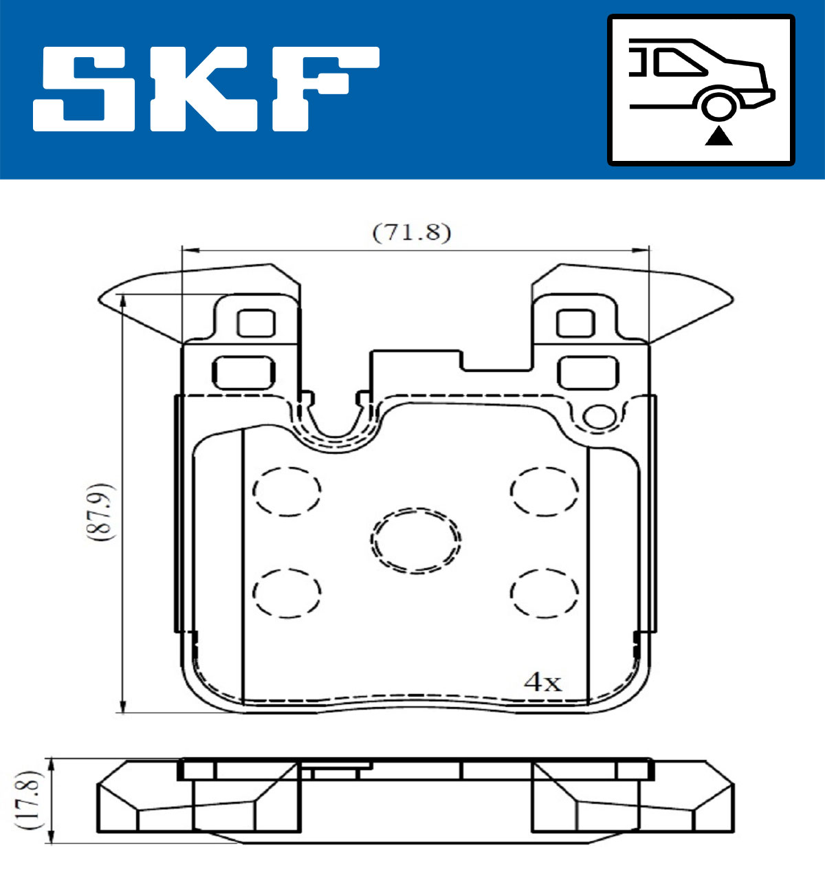 Remblokset SKF VKBP 90554