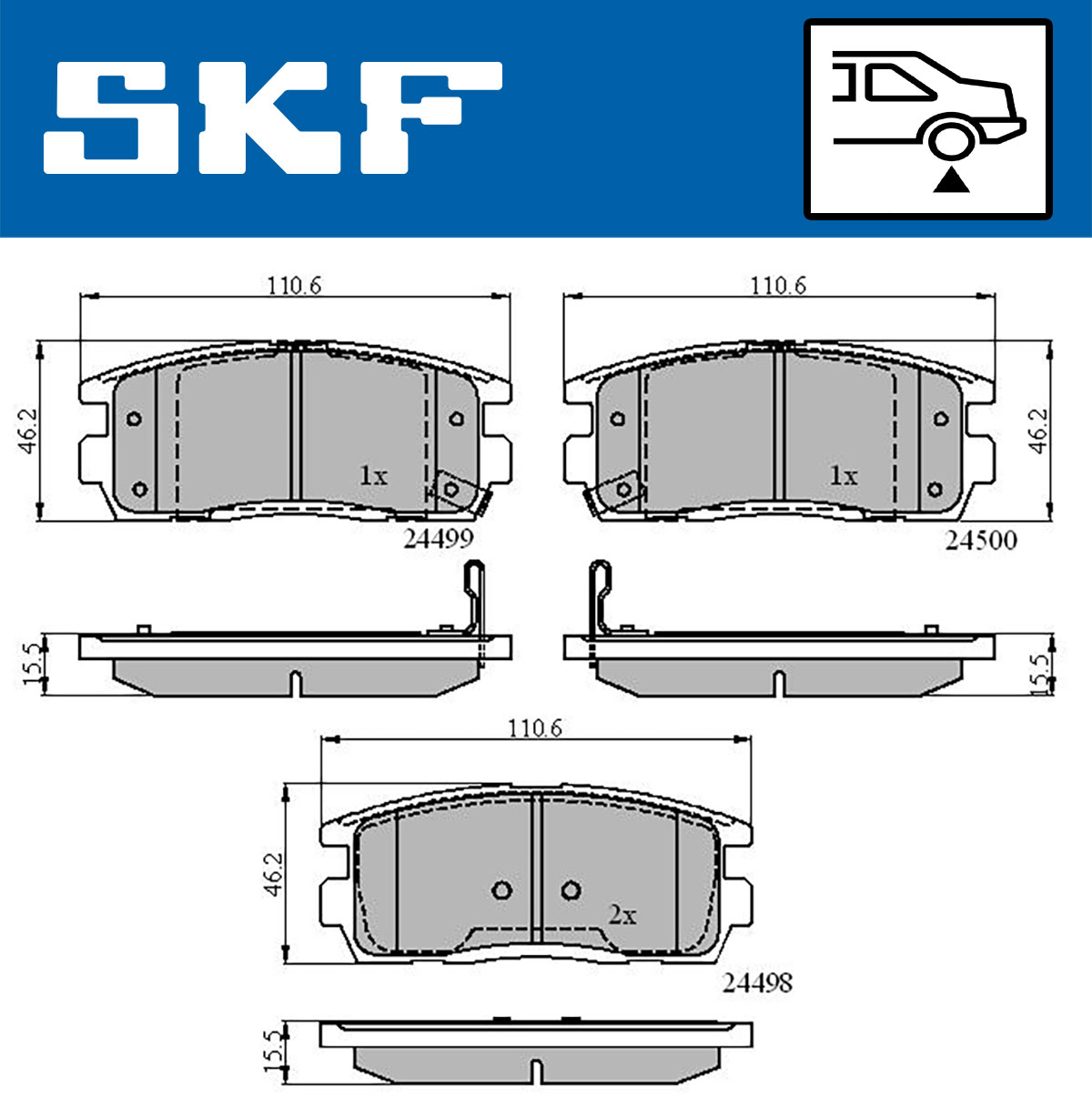 Remblokset SKF VKBP 90556 A