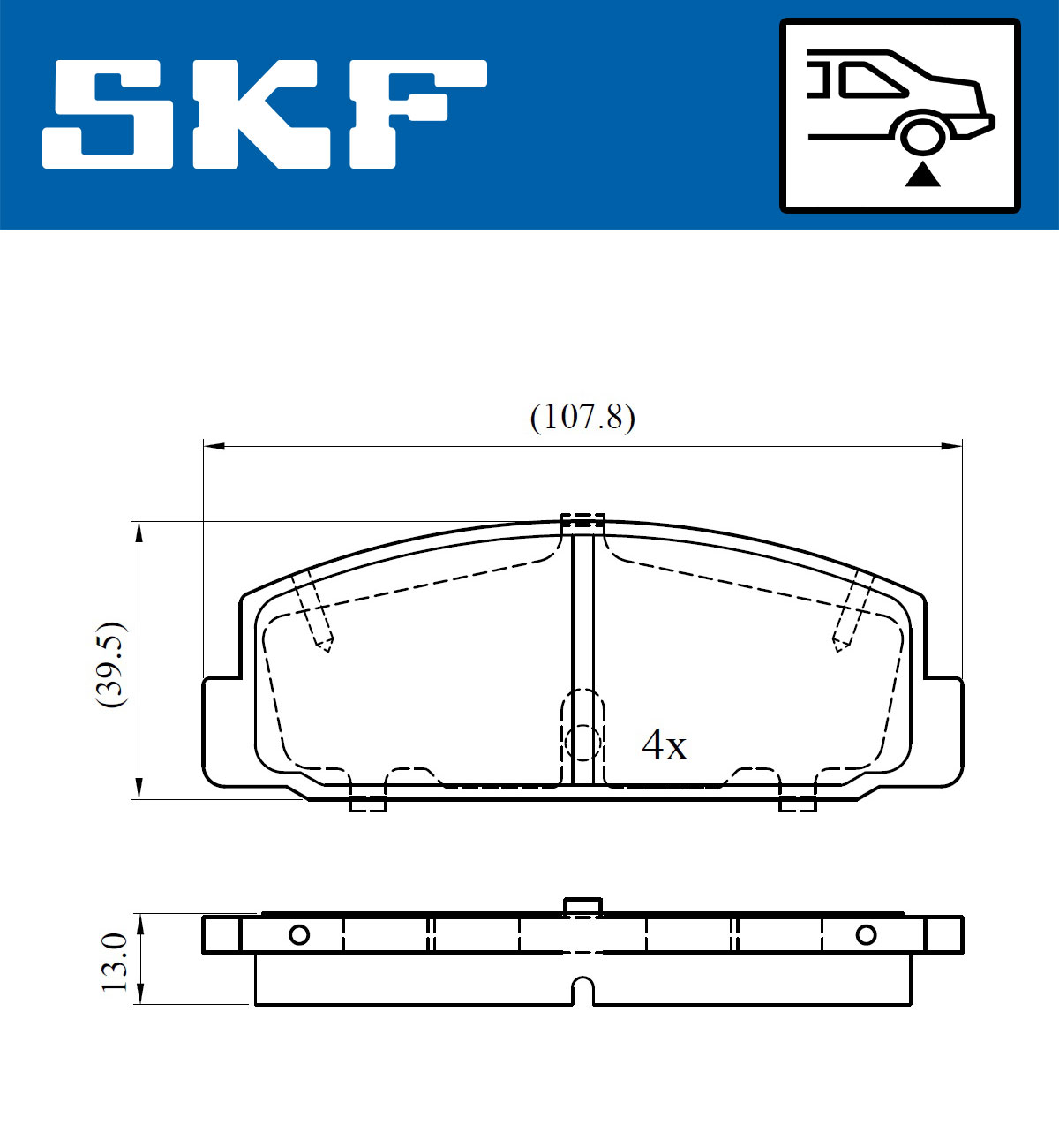 Remblokset SKF VKBP 90587