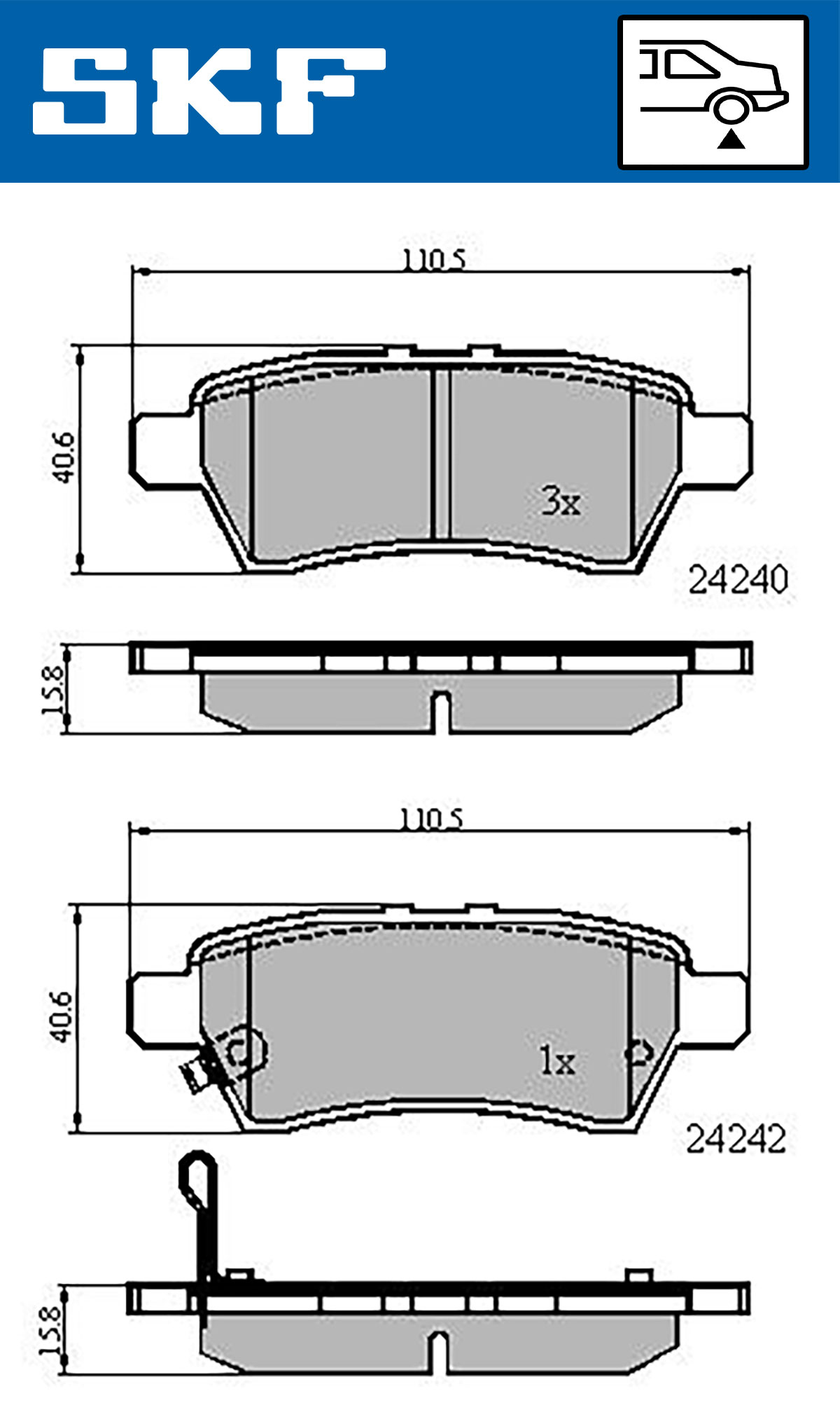 Remblokset SKF VKBP 90597 A