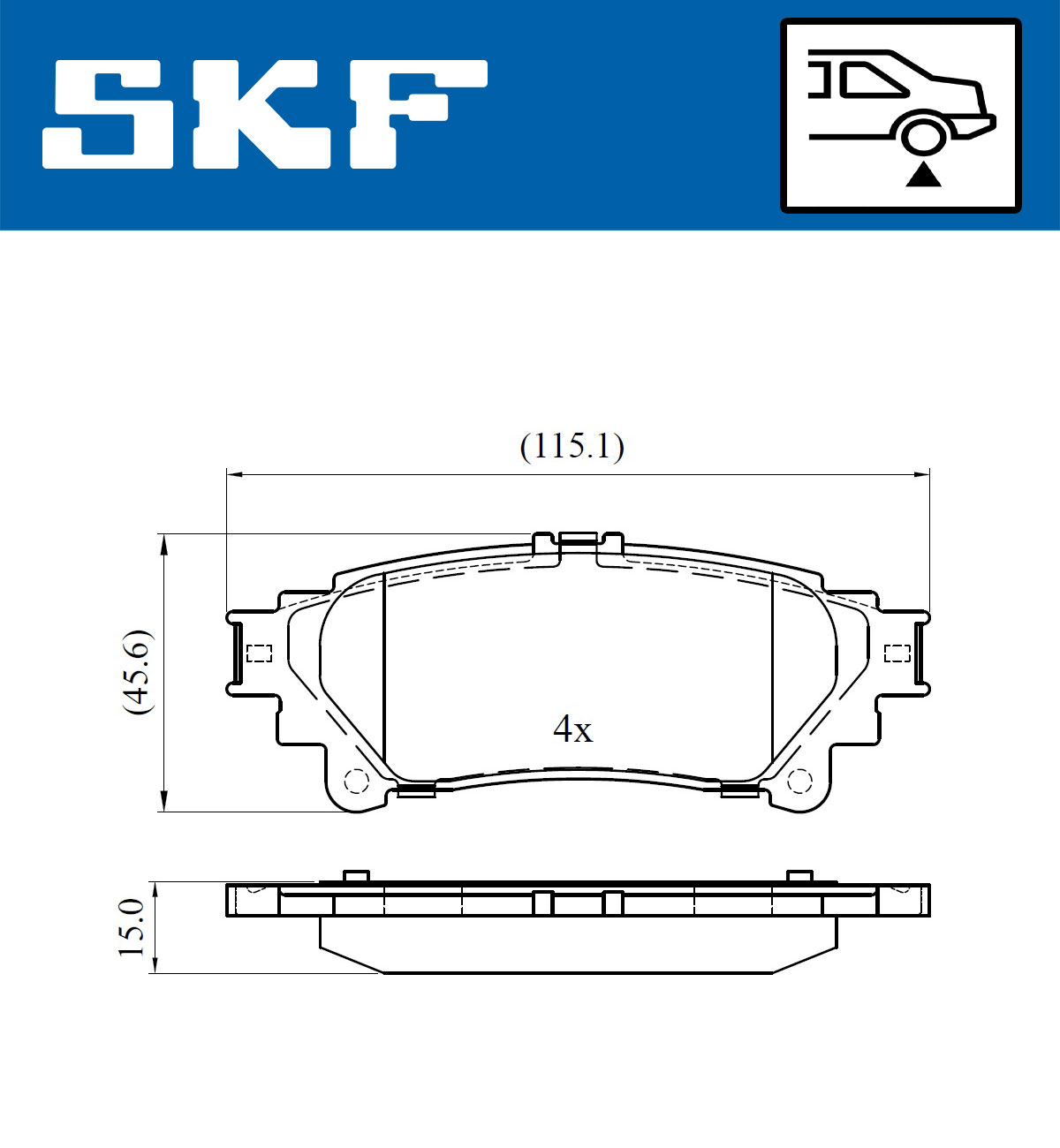 Remblokset SKF VKBP 90604