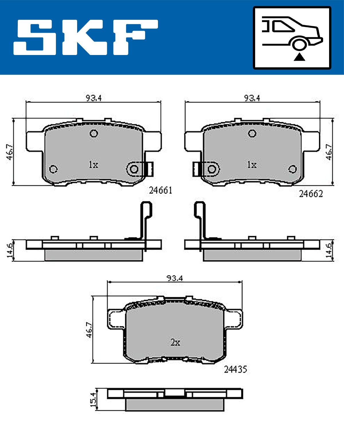 Remblokset SKF VKBP 90613 A