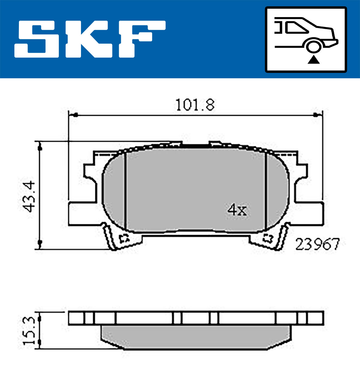 Remblokset SKF VKBP 90615