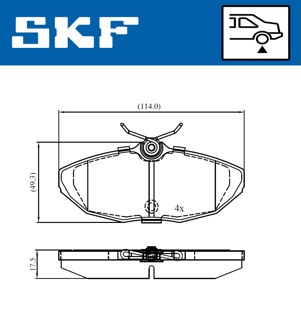 SKF Remblokset VKBP 90709