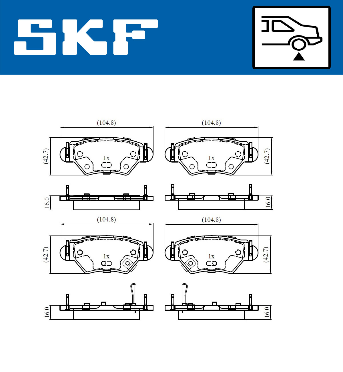 Remblokset SKF VKBP 90806 A