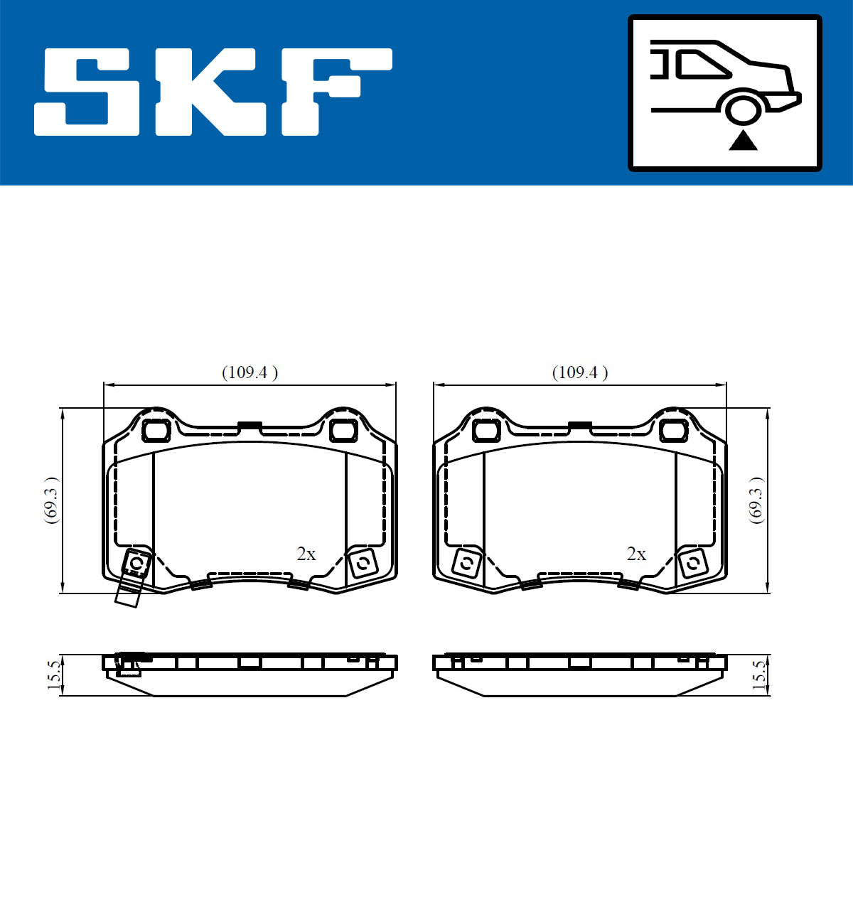 Remblokset SKF VKBP 90849 A