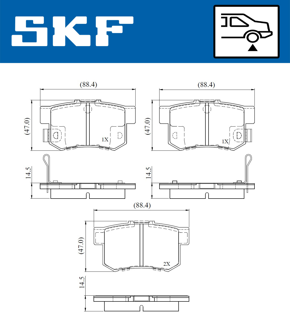 Remblokset SKF VKBP 90867 A