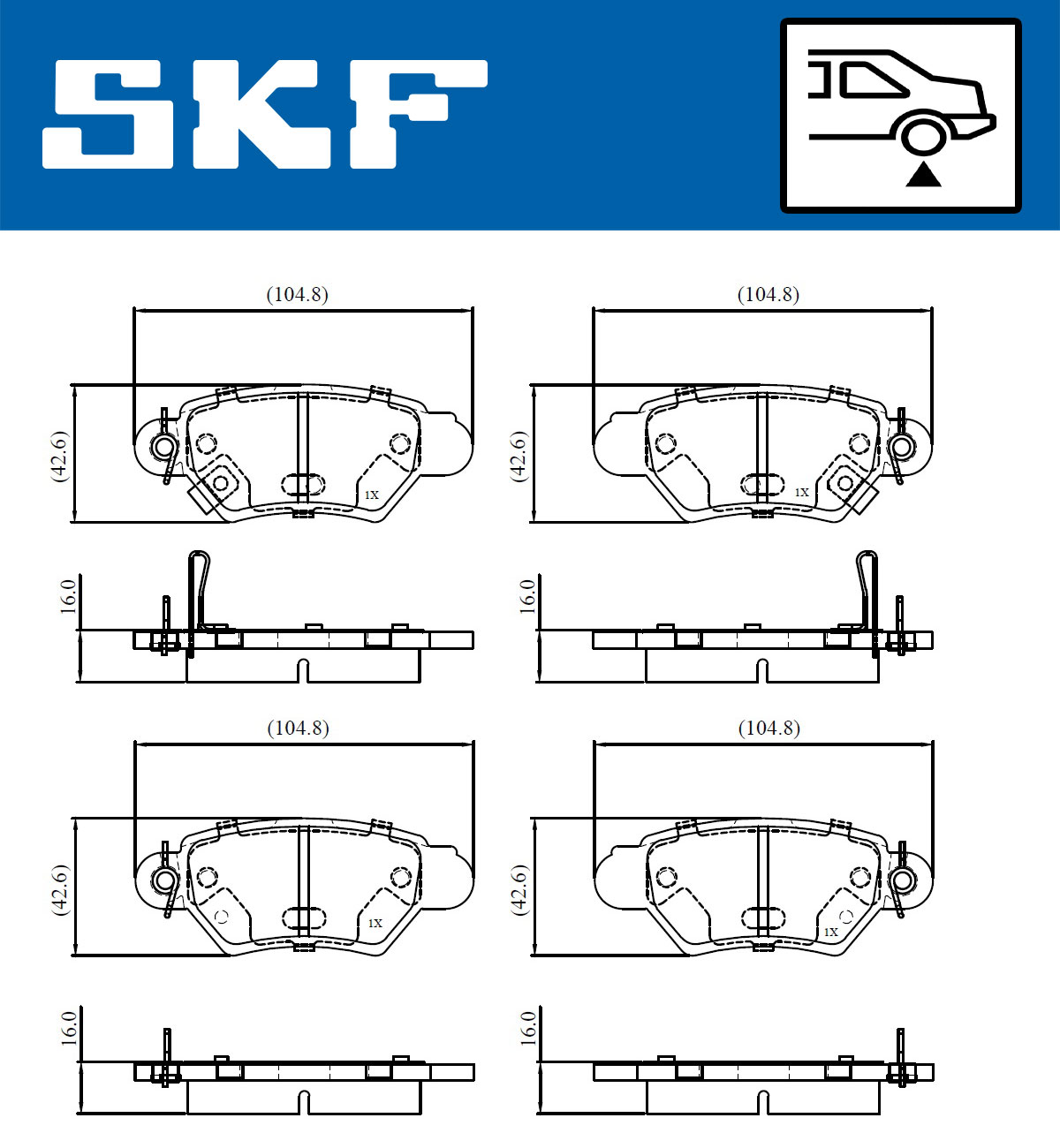 Remblokset SKF VKBP 90894 A