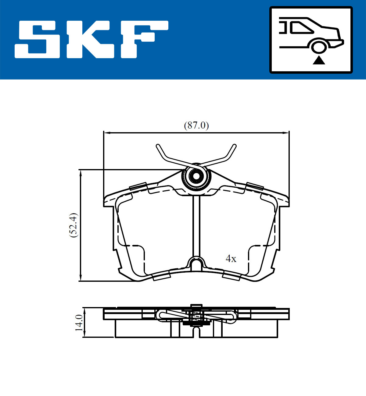 Remblokset SKF VKBP 90897 A