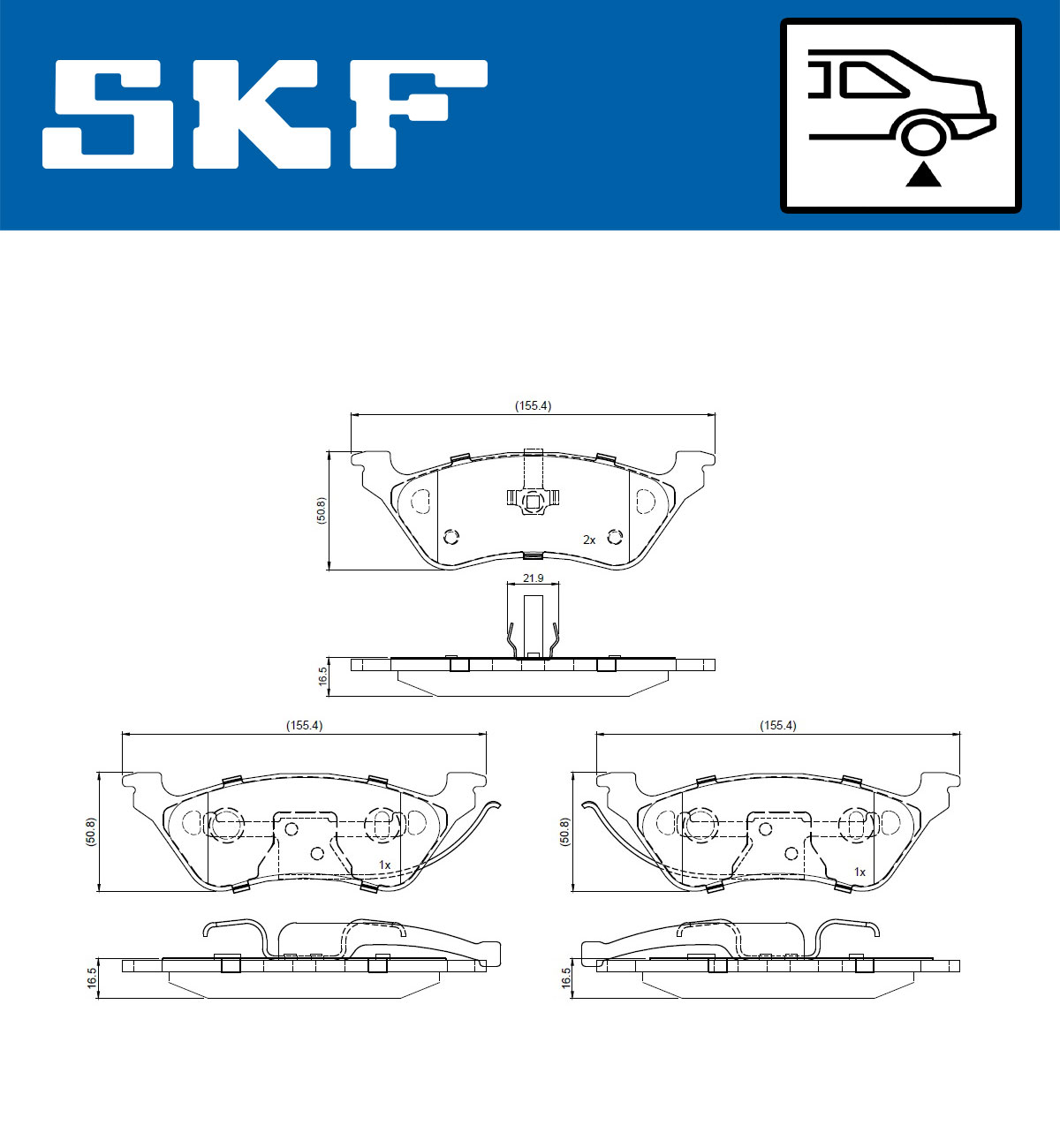 Remblokset SKF VKBP 90945