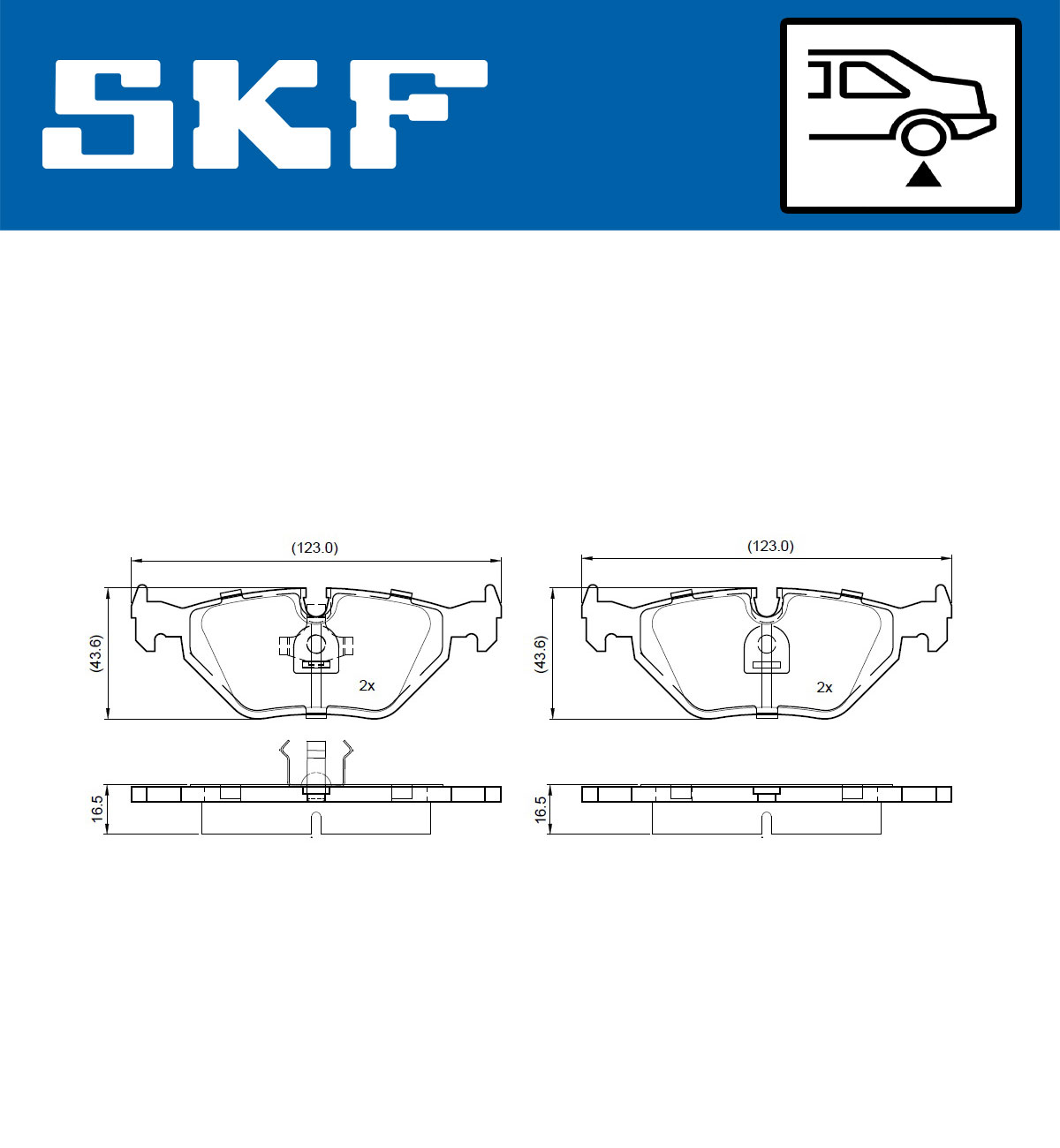 Remblokset SKF VKBP 90963