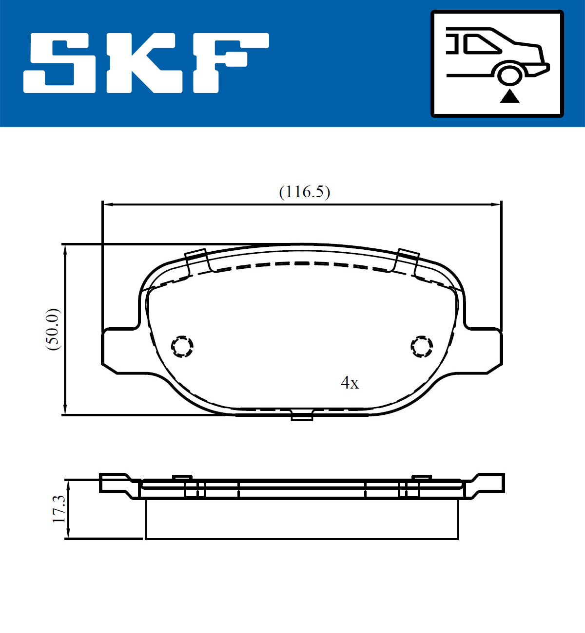 Remblokset SKF VKBP 90972